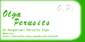 olga perusits business card